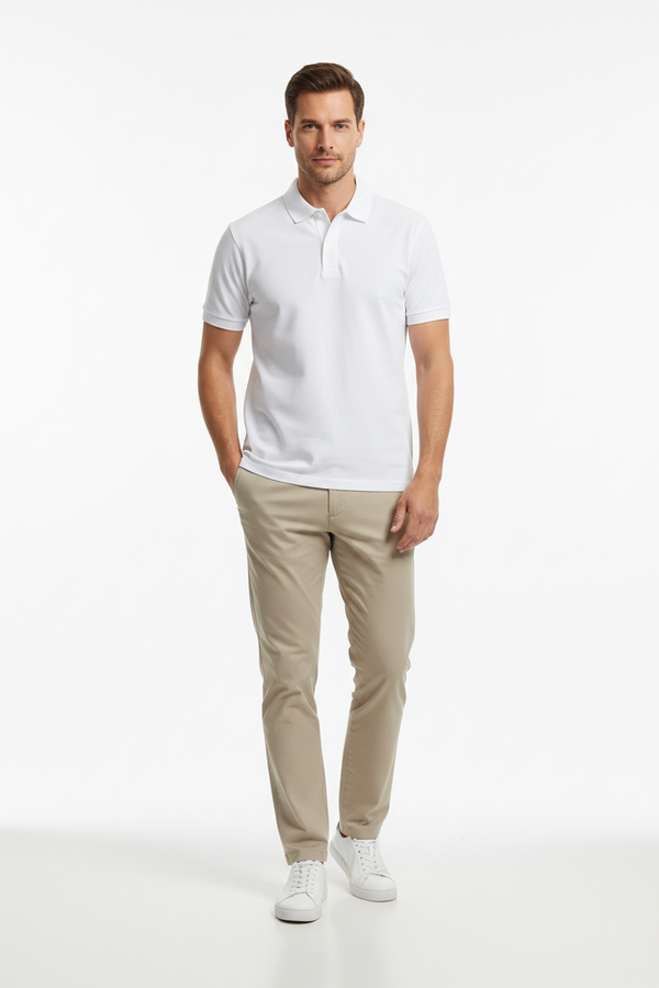 Polo hombre blanco