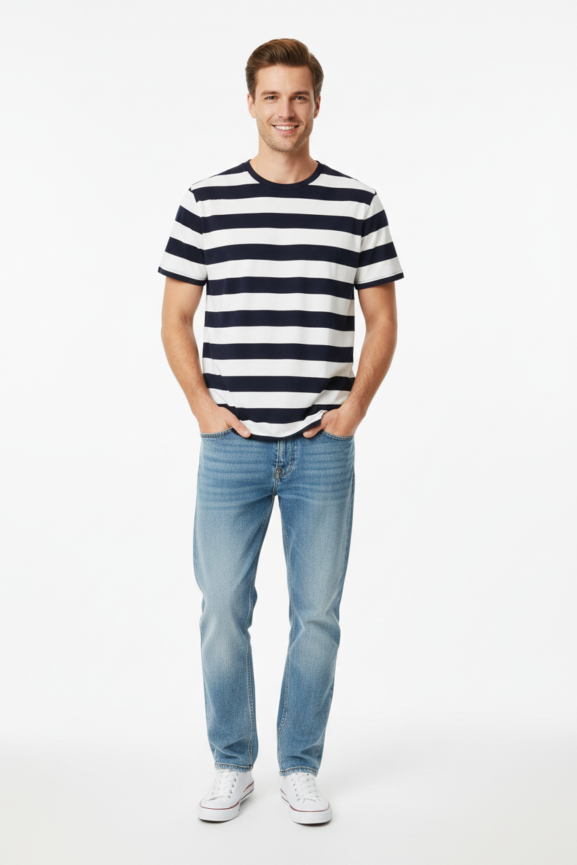 Camisa Rayas Navy