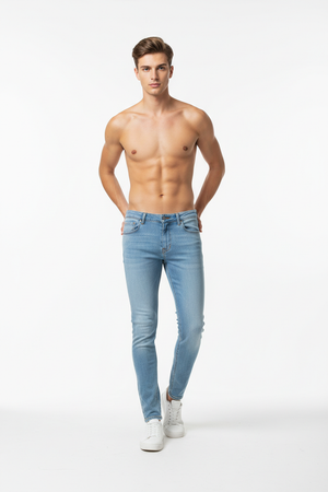 Vaquero slim azul hombre